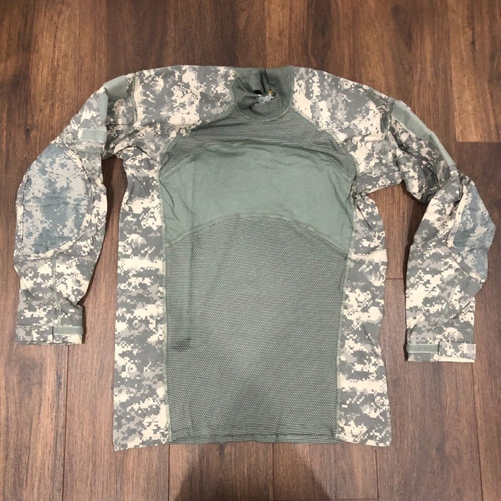 MASSIF Mountain Gear ACU Army Combat Shirt Top Camo USGI Military Size XL Gray